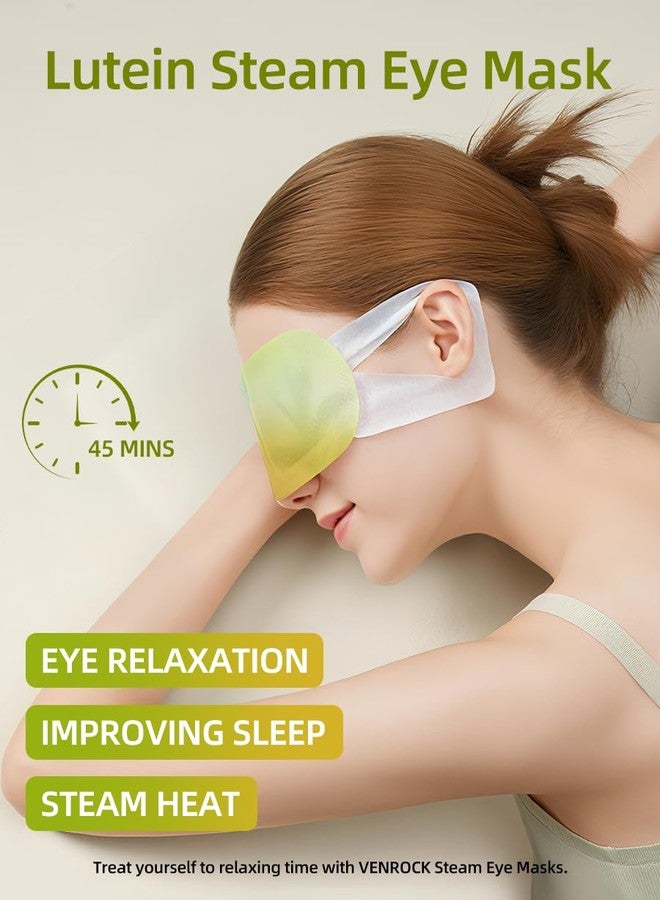 Venrock Lutein Self-Heating Steam Eye Mask 10 Packs - Heated Warm Compress for Dry Eyes, Dark Circles & Puffiness, Disposable SPA Sleep Mask, Travel Essentials & Relaxation Gifts - Image 3